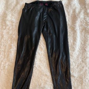 Material Girl Black Snake Skin Leggings